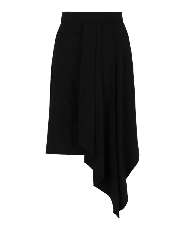 Draped Wool Skirt