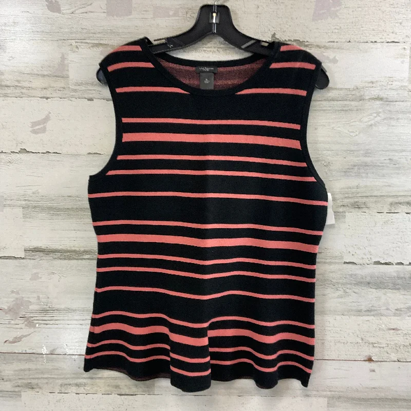 Top Sleeveless By Ann Taylor In Black & Orange, Size: Xl